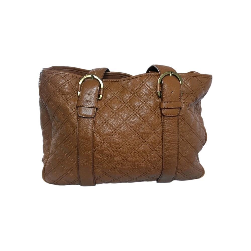 Michael Kors Quilted Leather Shopper British Tan Shoulder Tote